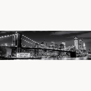Canvas, Brooklyn bridge B&W, 40x120 cm