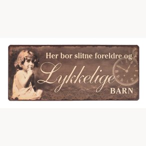 Sign with norwegian text 13 x 30 cm