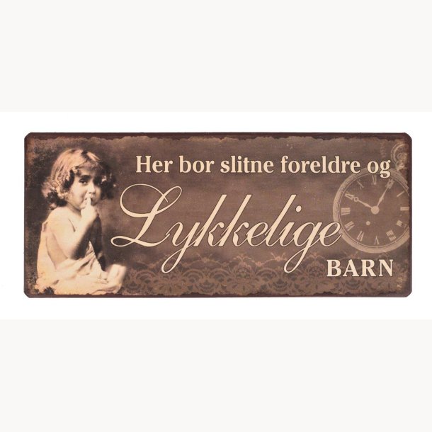 Sign with norwegian text 13 x 30 cm