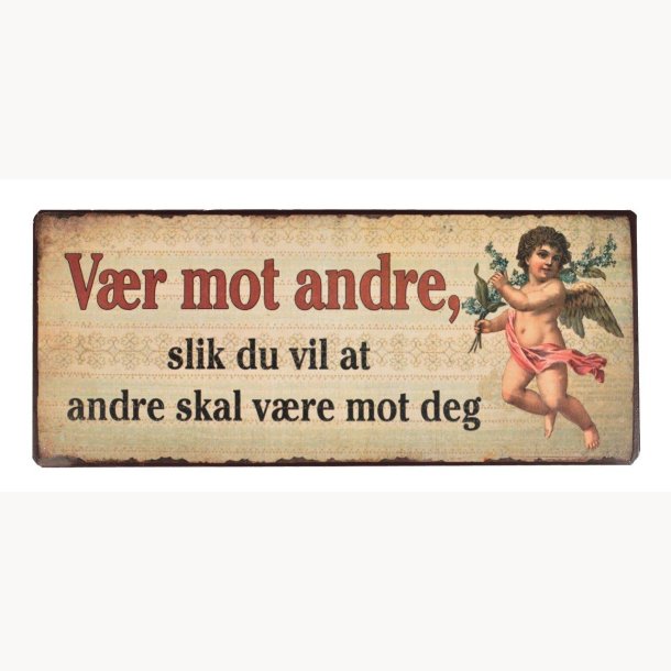 Sign with norwegian text 13 x 30 cm(u)