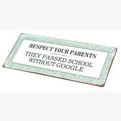 Skilt - Respect your parents