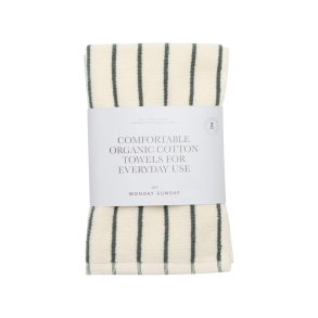 Elin Mono Stripe Towel, 2-PACK
