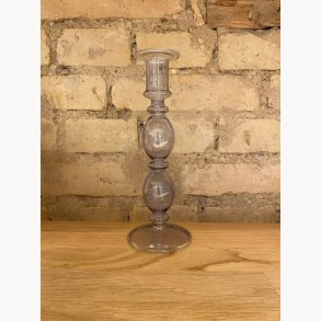 Alba Candlestick Blue / Glass / 21cm