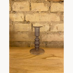 Berta Candlestick - Blue / Glass / 13cm