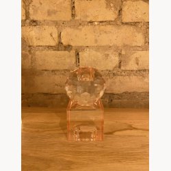 Emilie Candlestick Pink / Glass / 12cm