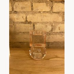 Emilie Candlestick Pink / Glass / 12cm