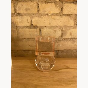 Emilie Candlestick Pink / Glass / 12cm