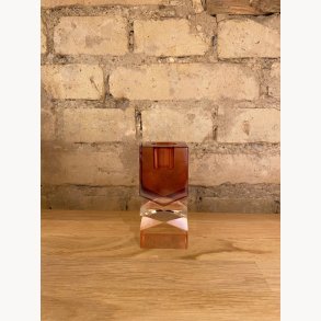 Caro Emilie Candlestick Pink / Glass / 10,8cm