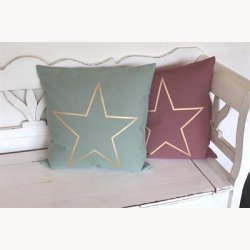 Cushion cover with a star
