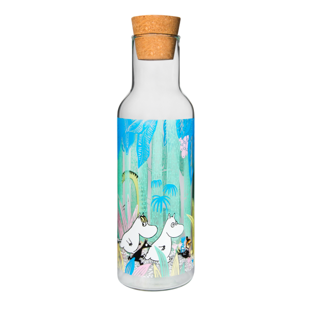 Mumi - Glas flaske 1L Med Prop "I junglen"