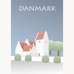 Indrammet billede - Danmarks Motiver 6 stk.