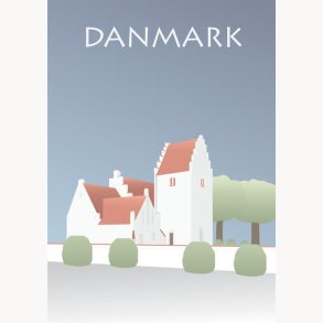 Indrammet billede - Danmarks Motiver 6 stk.