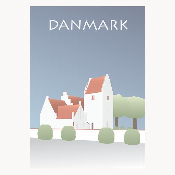 Indrammet billede - Danmarks Motiver 6 stk.