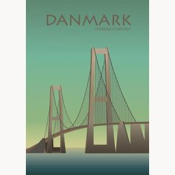 Indrammet billede - Danmarks Motiver 6 stk.