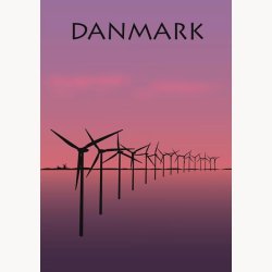 Indrammet billede - Danmarks Motiver 6 stk.