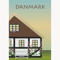 Indrammet billede - Danmarks Motiver 6 stk.
