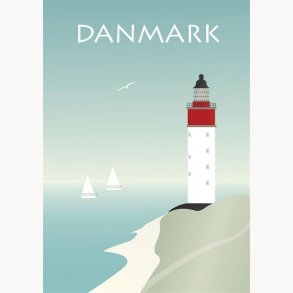 Indrammet billede - Danmarks Motiver 6 stk.