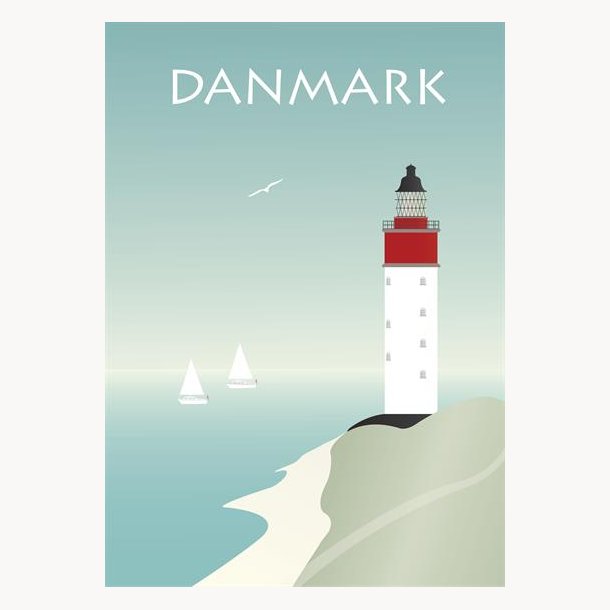 Indrammet billede - Danmarks Motiver 6 stk.
