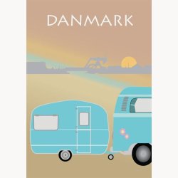 Indrammet billede - Danmarks Motiver 6 stk.