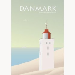 Indrammet billede - Danmarks Motiver 6 stk.