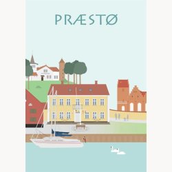 Indrammet billede - Danmarks Motiver 6 stk.