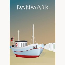 Indrammet billede - DK motiver,  Jylland og omegn 6 stk.