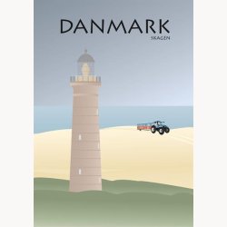 Indrammet billede - DK motiver,  Jylland og omegn 6 stk.