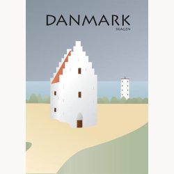 Indrammet billede - DK motiver,  Jylland og omegn 6 stk.