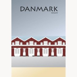 Indrammet billede - DK motiver,  Jylland og omegn 6 stk.