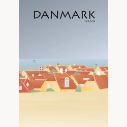 Indrammet billede - DK motiver,  Jylland og omegn 6 stk.