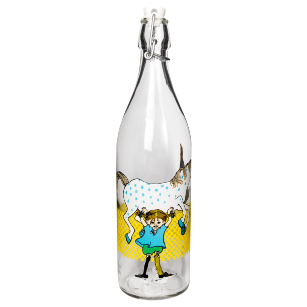 Pippi Langstrmpe - Glas flaske 1L "Pippi &amp; Hesten"