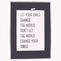 Skifteramme med citat 50x70 cm