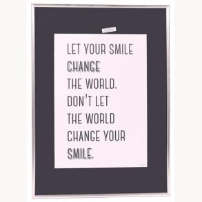 Exchange frame with quote, 50x70 cm