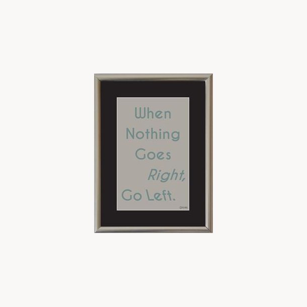Exchange frame with quote, 13x18 cm