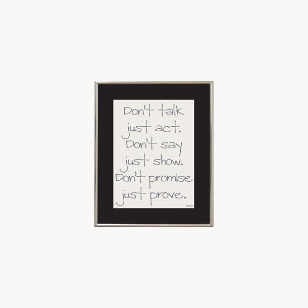 Exchange frame with quote, 40x50 cm