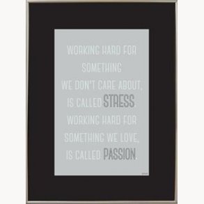 Exchange frame with quote, 60x80 cm