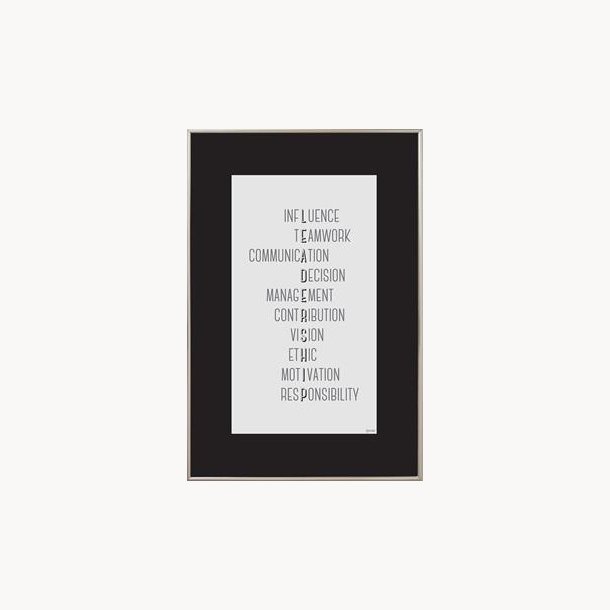 Exchange frame with quote, 61x91,5 cm