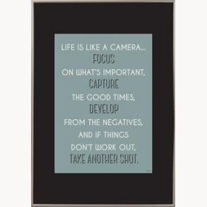 Exchange frame with quote, 70x100 cm