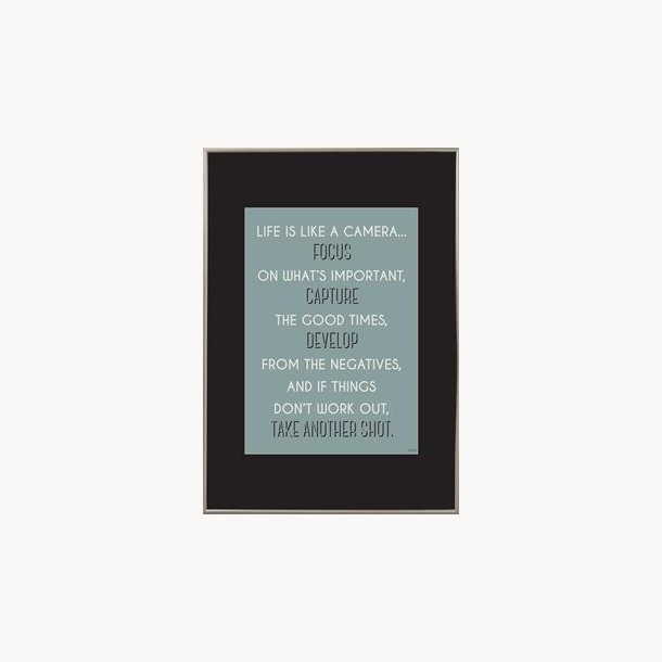 Exchange frame with quote, 70x100 cm