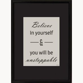 Exchange frame with quote, 21x30 cm