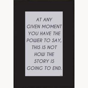 Exchange frame with quote, 61x91,5 cm