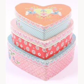 Tin  boxes, set of 3 pc.