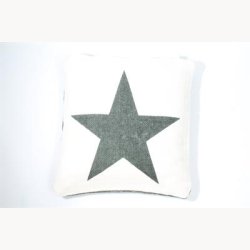 Cushion cover in strong cotton, stone wash black