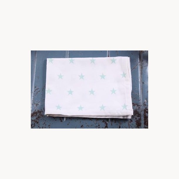 Dishtowel with stars, green