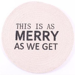 Placemat for beach, This is as merry as we get