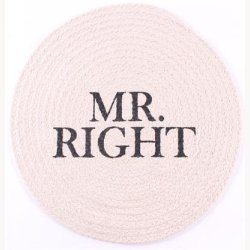 Placemat for beach, Mr. Right