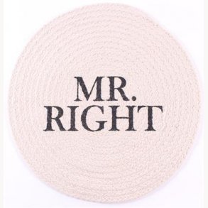 Placemat for beach, Mr. Right