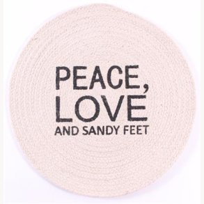 Placemat for beach, Peace, Love and...