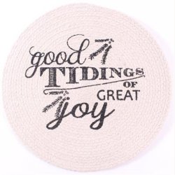 Placemat for beach, Good tidings of great joy