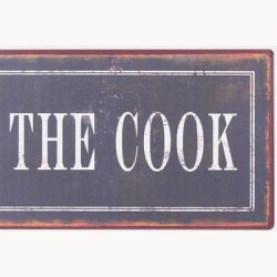 Skilt - kiss the cook